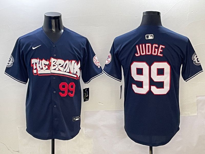 Men New York Yankees #99 Judge Drak Blue four generations Joint Name 2025 Nike MLB Jersey style 4112->new york yankees->MLB Jersey
